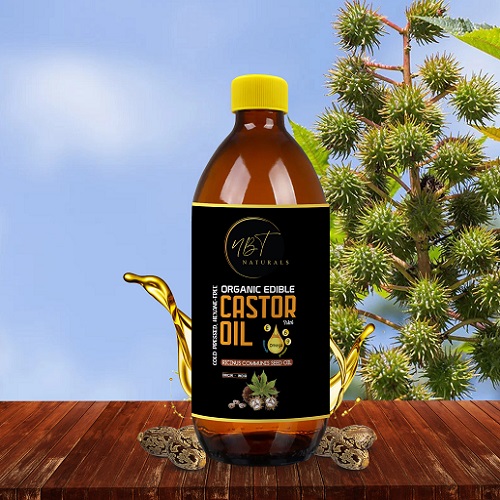 NBT Naturals - Certified Organic Edible/ Food Grade - Hexane - Free, Cold Pressed Castor Oil