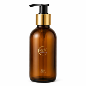 Generic Amber Glass Bottle - 28/410mm Neck - Gold & Black Pump