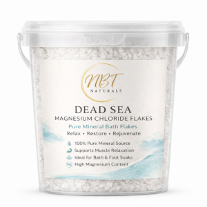 Dead Sea Magnesium Chloride Flakes – Pure Mineral Bath Salts for Muscle Relaxation, Stress Relief & Skin Hydration – Ideal for Bath & Foot Soaks