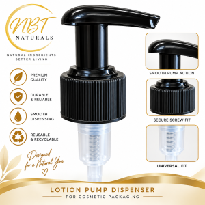 Ribbed Lotion Pump Tear Drop Twist Lock - 28/410mm